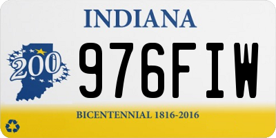 IN license plate 976FIW