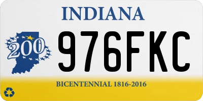 IN license plate 976FKC