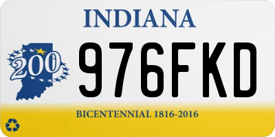 IN license plate 976FKD