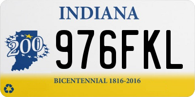 IN license plate 976FKL