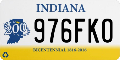 IN license plate 976FKO
