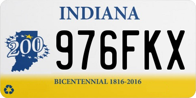 IN license plate 976FKX