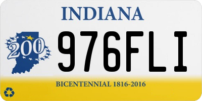 IN license plate 976FLI