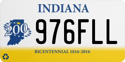 IN license plate 976FLL