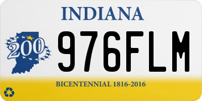 IN license plate 976FLM