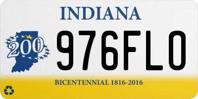 IN license plate 976FLO