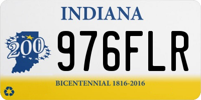 IN license plate 976FLR