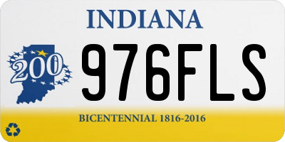 IN license plate 976FLS