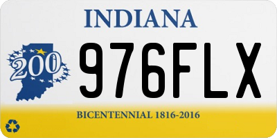 IN license plate 976FLX