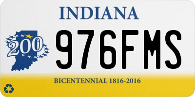 IN license plate 976FMS