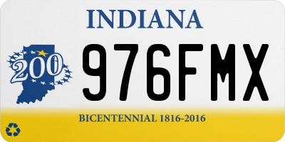 IN license plate 976FMX