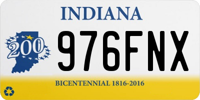 IN license plate 976FNX