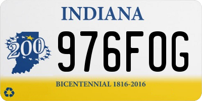 IN license plate 976FOG