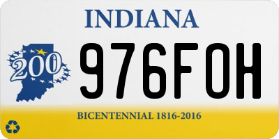 IN license plate 976FOH