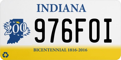IN license plate 976FOI