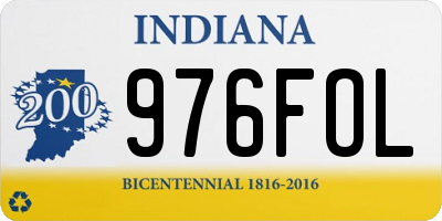 IN license plate 976FOL