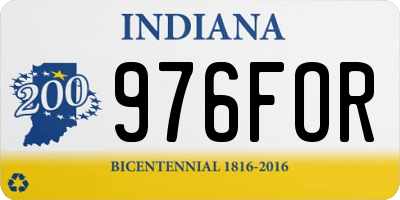 IN license plate 976FOR