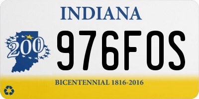 IN license plate 976FOS