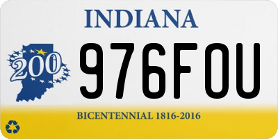 IN license plate 976FOU