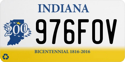 IN license plate 976FOV