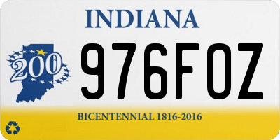 IN license plate 976FOZ