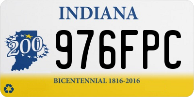 IN license plate 976FPC