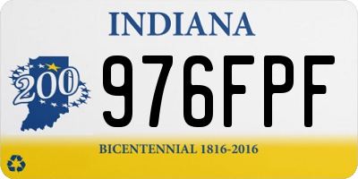 IN license plate 976FPF