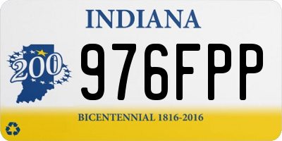 IN license plate 976FPP