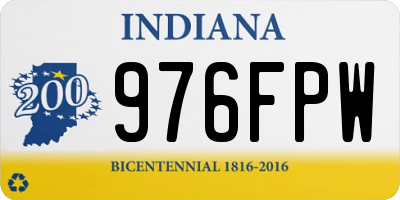IN license plate 976FPW