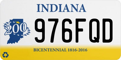 IN license plate 976FQD