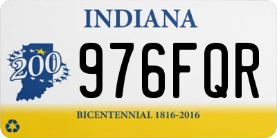 IN license plate 976FQR