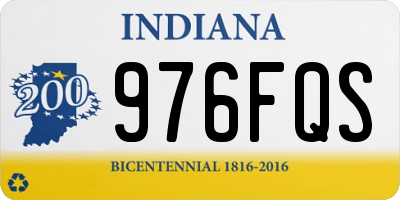 IN license plate 976FQS