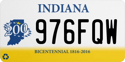 IN license plate 976FQW