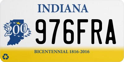 IN license plate 976FRA