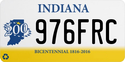 IN license plate 976FRC