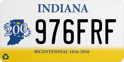 IN license plate 976FRF