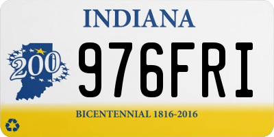 IN license plate 976FRI