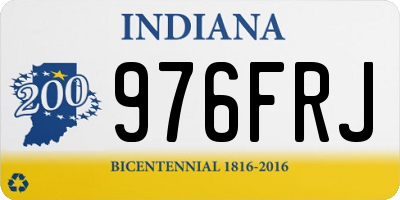 IN license plate 976FRJ