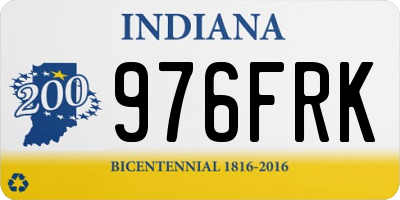 IN license plate 976FRK
