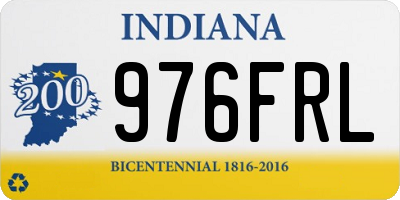 IN license plate 976FRL