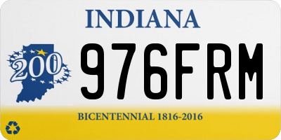 IN license plate 976FRM