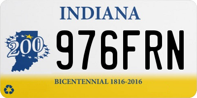 IN license plate 976FRN