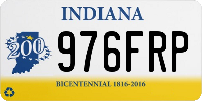IN license plate 976FRP