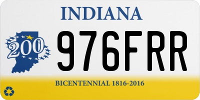 IN license plate 976FRR