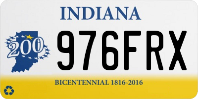 IN license plate 976FRX