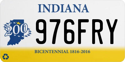 IN license plate 976FRY