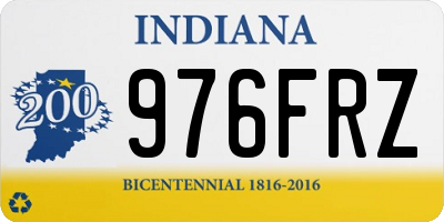 IN license plate 976FRZ