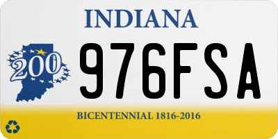 IN license plate 976FSA