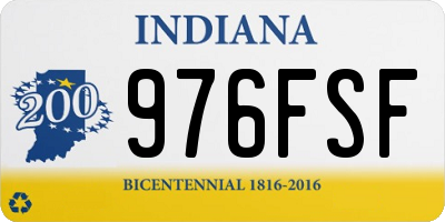 IN license plate 976FSF
