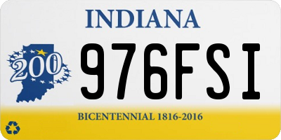 IN license plate 976FSI